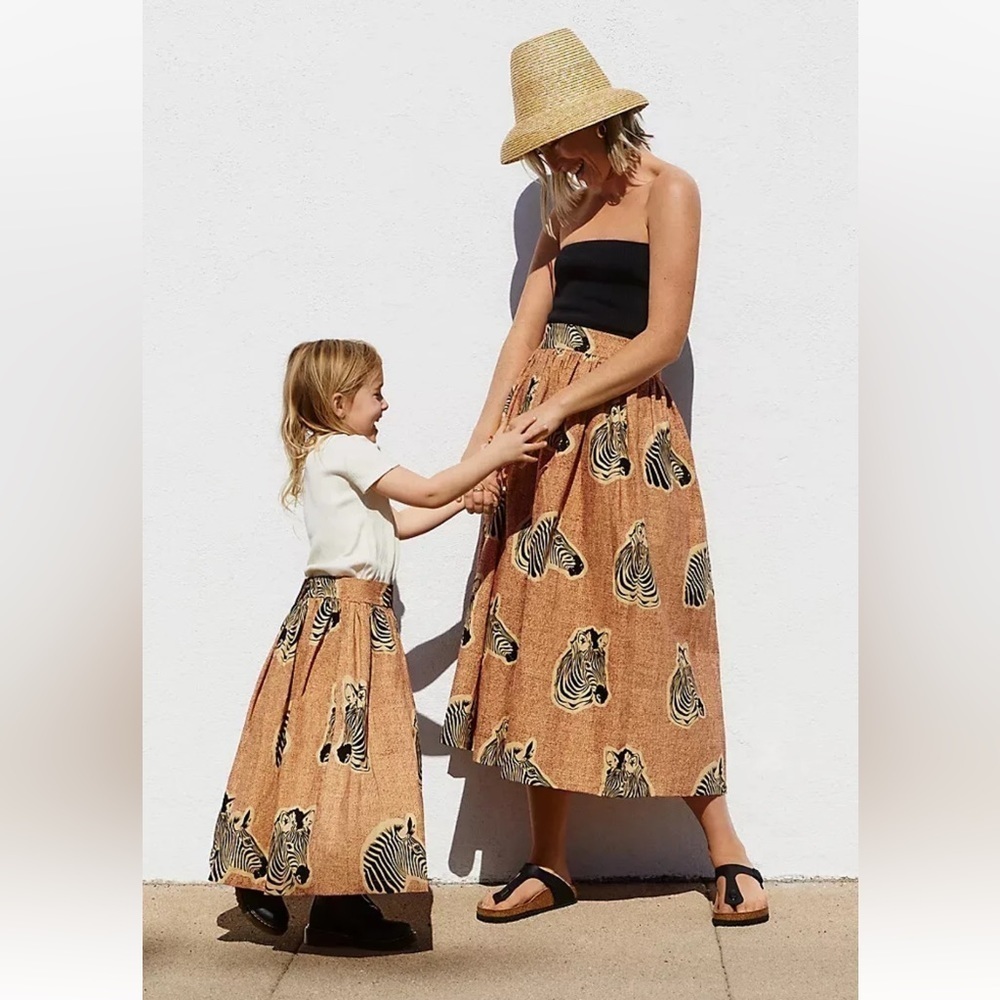 Anthropologie SIKA Zora Zebra Kids Skirt size 3T.